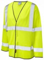 High Visibility Long Sleeved Waistcoat Yellow