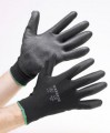 Warrior Black PU Gloves Size 10 (L)